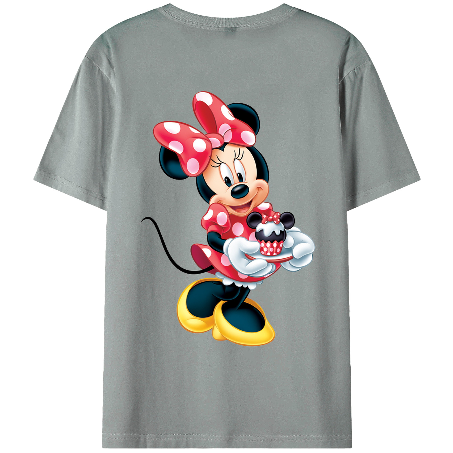 ミッキーマウス Mickey Mouse 綿100％ メンズ半袖Tシャツ（バックプリント） 通気性